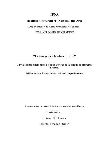 IUNA Instituto Universitario Nacional del Arte ”La ... - ArtesMusicales