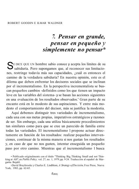 "La Hechura de las Políticas". - Instituto Nacional de Administración ...