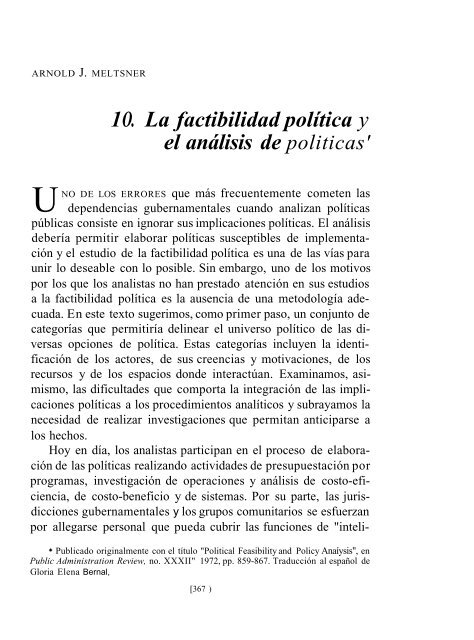 "La Hechura de las Políticas". - Instituto Nacional de Administración ...