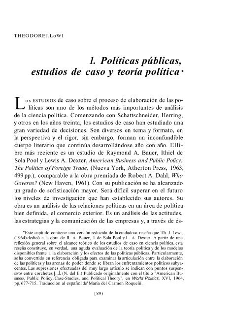 "La Hechura de las Políticas". - Instituto Nacional de Administración ...