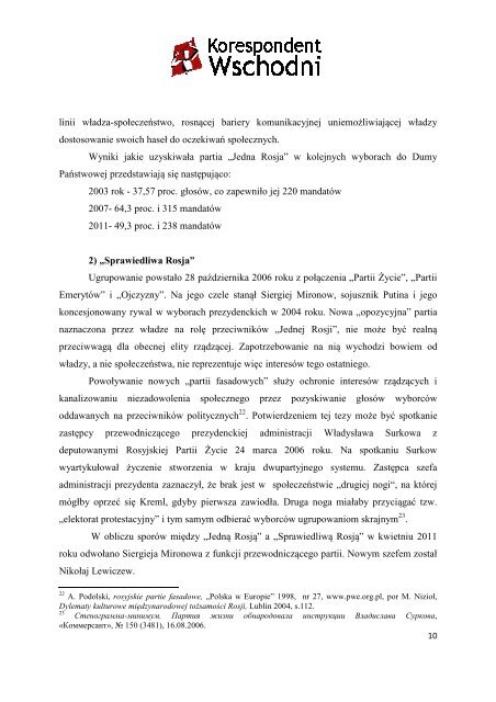 Scena polityczna Rosji.pdf - Korespondent Wschodni