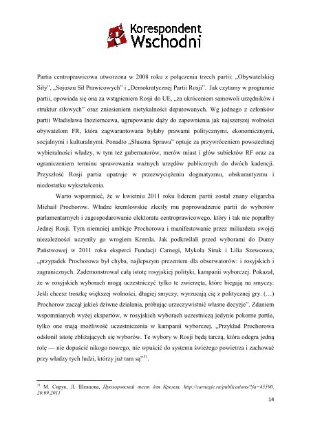 Scena polityczna Rosji.pdf - Korespondent Wschodni