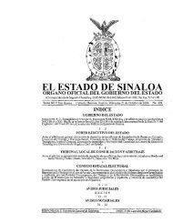 EL ESTADO DE SINALOA EL ESTADO DE SINALOA - Gobierno del ...