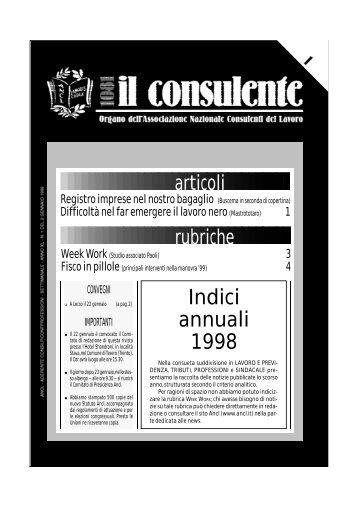Indici annuali 1998 - Ancl