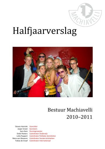 Halfjaarverslag - Machiavelli