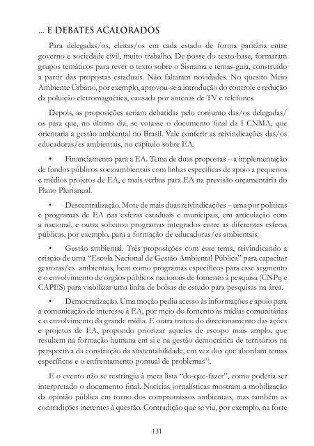 Os Diferentes Matizes da Educação Ambiental no Brasil