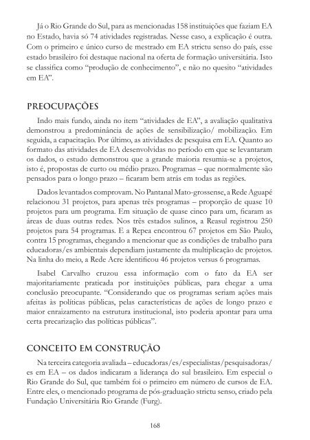 Os Diferentes Matizes da Educação Ambiental no Brasil