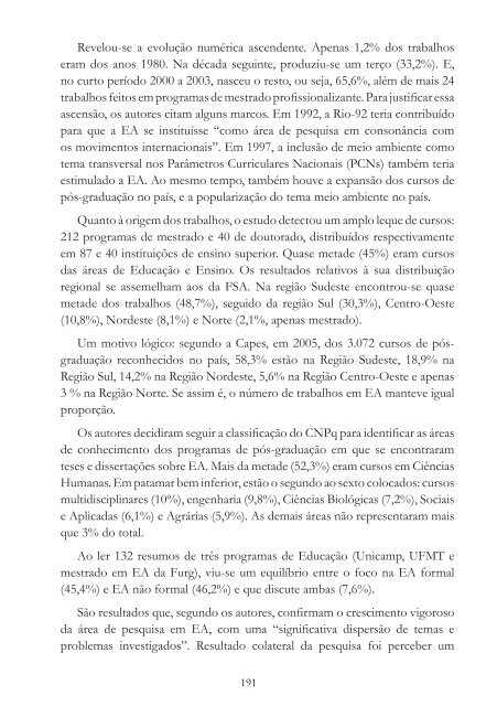 Os Diferentes Matizes da Educação Ambiental no Brasil