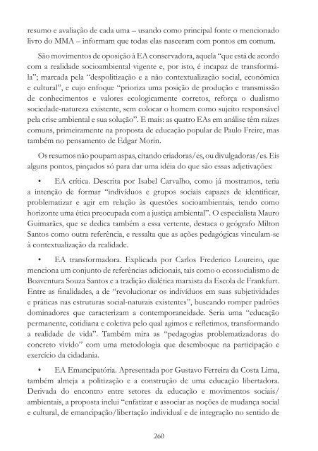 Os Diferentes Matizes da Educação Ambiental no Brasil