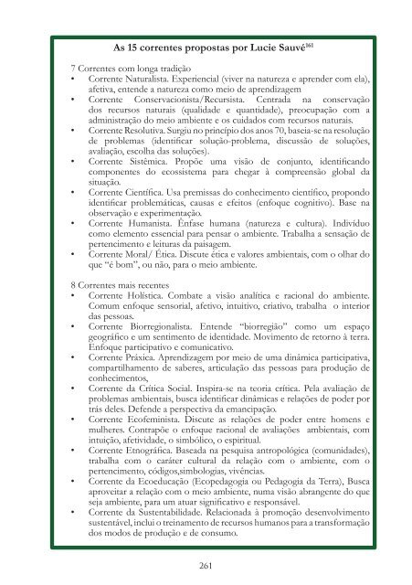 Os Diferentes Matizes da Educação Ambiental no Brasil