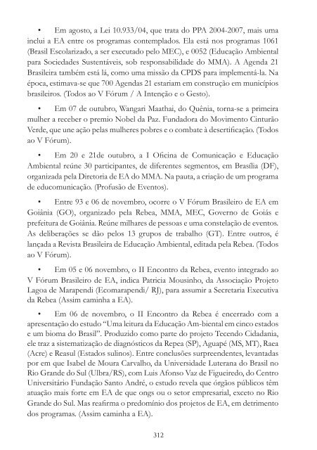 Os Diferentes Matizes da Educação Ambiental no Brasil