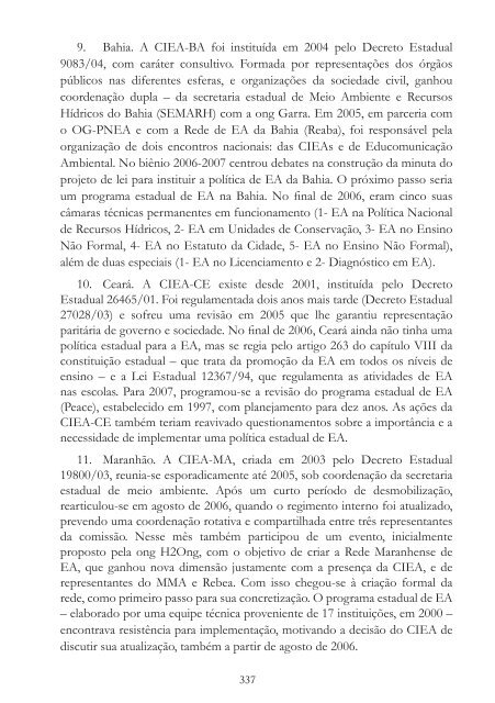 Os Diferentes Matizes da Educação Ambiental no Brasil