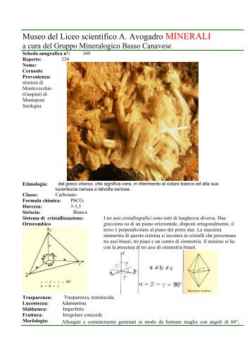 Cerussite Carbonato scheda n 160.pdf - Autistici