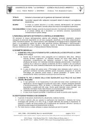 Procedure per l'utilizzo dei dosimetri (Lavoratori) - Policlinico ...