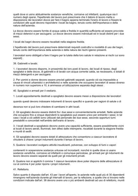 D.P.R. 19 marzo 1956, n. 303. Norme generali per l'igiene del lavoro ...