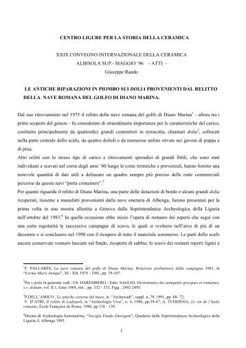 Atti del convegno di Albisola - Scarica il documento PDF - Pino Rando