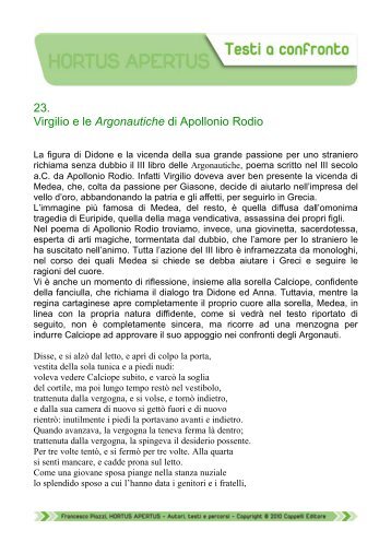 23. Virgilio e le Argonautiche di Apollonio Rodio - Edu.lascuola.it