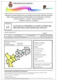 lista categorie per offerta prezzi unitari - Provincia di Padova