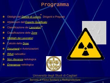 Programma - Dipartimento di Fisica - Università degli studi di Cagliari.