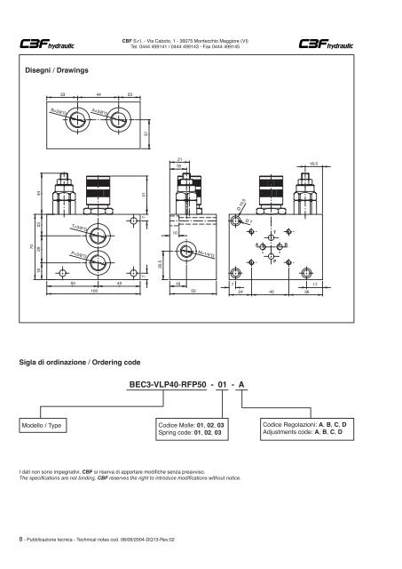 Valvole per montaggio modulare Sandwich mounting valves