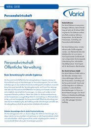 Varial Guide Personalwirtschaft für Öffentliche Verwaltung