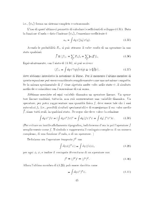 Lezioni di Meccanica Quantistica (Lecture notes, Univ. Pisa)