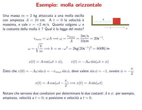 Oscillazioni - Dipartimento di Fisica