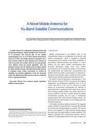 A Novel Mobile Antenna for Ku-Band Satellite ... - ETRI Journal