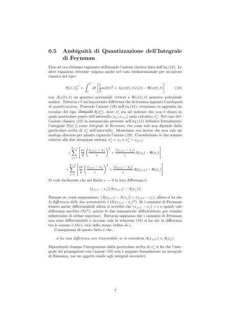 Scarica la tesi Integrale di Feynman sui Cammini e Processi Stocastici