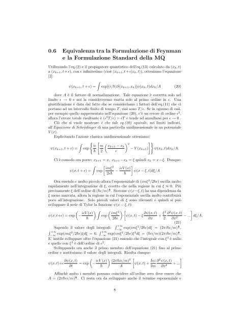 Scarica la tesi Integrale di Feynman sui Cammini e Processi Stocastici