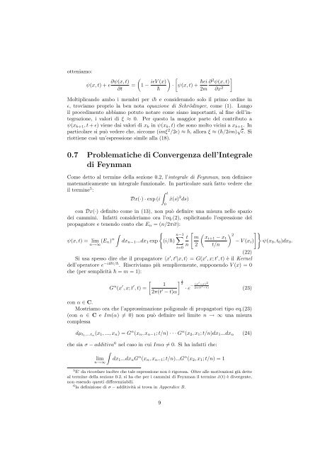 Scarica la tesi Integrale di Feynman sui Cammini e Processi Stocastici