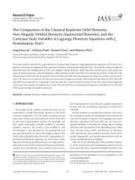 The Comparison of the Classical Keplerian Orbit Elements, Non ...