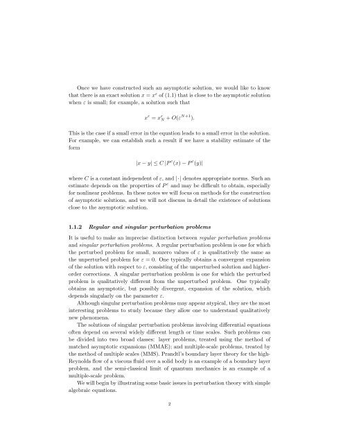 Asymptotic Analysis and Singular Perturbation Theory