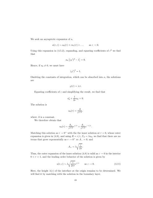 Asymptotic Analysis and Singular Perturbation Theory