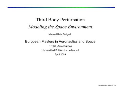 Third Body Perturbation - OCW UPM