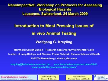 Wolfgang Kreyling - NanoImpactNet