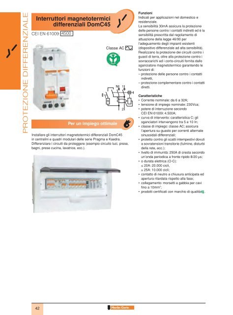 Protezione differenziale - Nuova Elva