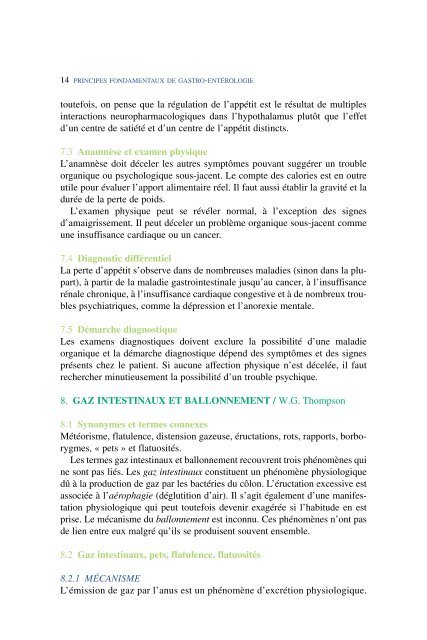 Principes fondamentaux de gastro-entérologie