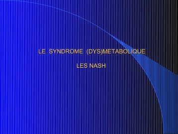 Syndrome dysmétabolique