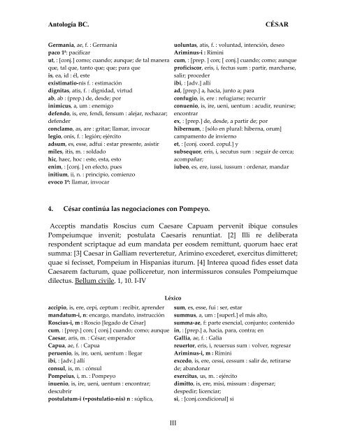 César: antología BG-BC