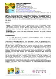 Verbale della riunione - Ecomuseo e Agenda 21 Parabiago