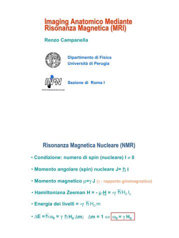 Imaging Anatomico Mediante Risonanza Magnetica (MRI) - Fisica