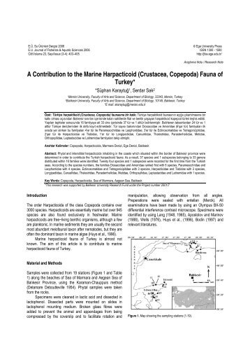 A Contribution to the Marine Harpacticoid (Crustacea, Copepoda ...