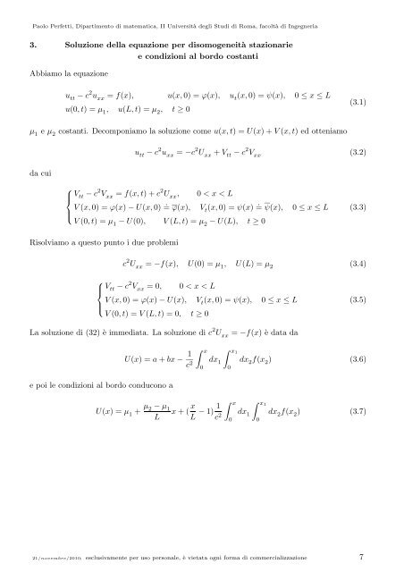 Onde e Calore - Dipartimento di Matematica