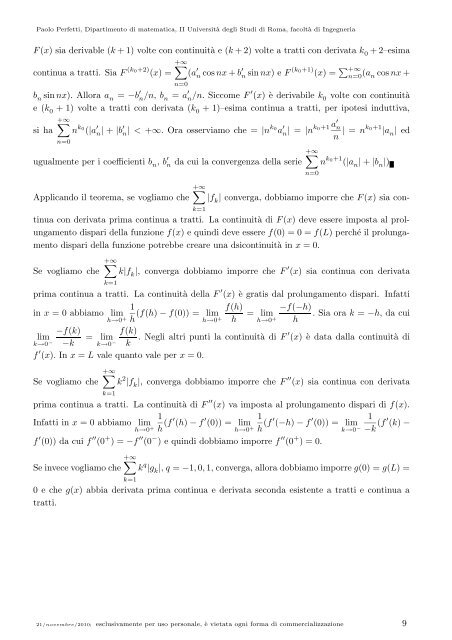 Onde e Calore - Dipartimento di Matematica