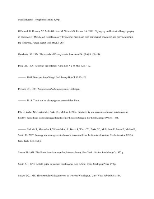 Short title: Revision of Morchella taxonomy Taxonomic ... - Mycologia