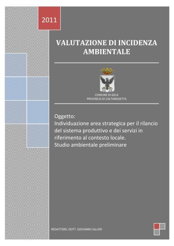 Relazione Screening VI - Comune di Gela