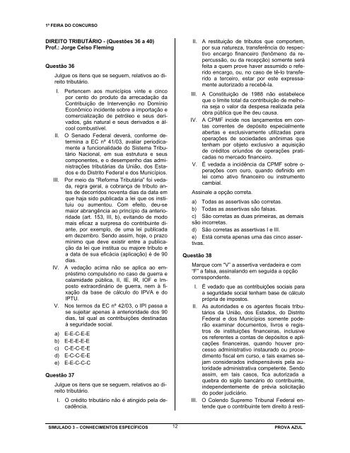 PORTUGUÊS - (Questões 01 a 10) Prof.: Décio Sena Leia o texto ...