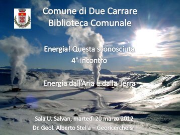 geotermica - Biblioteca Due Carrare