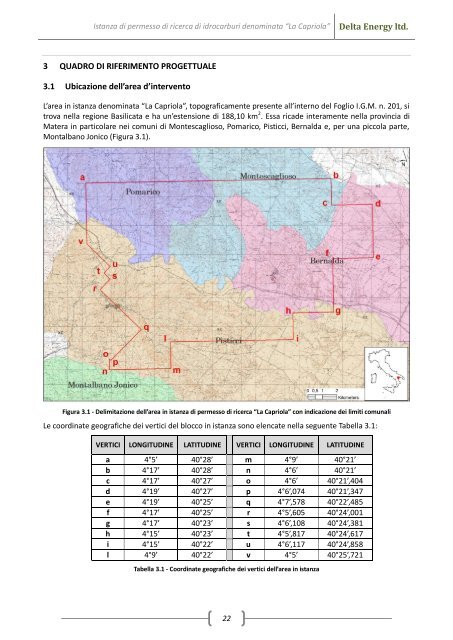 relazione di screening - Valutazioneambientale.Regione.Basilicata…